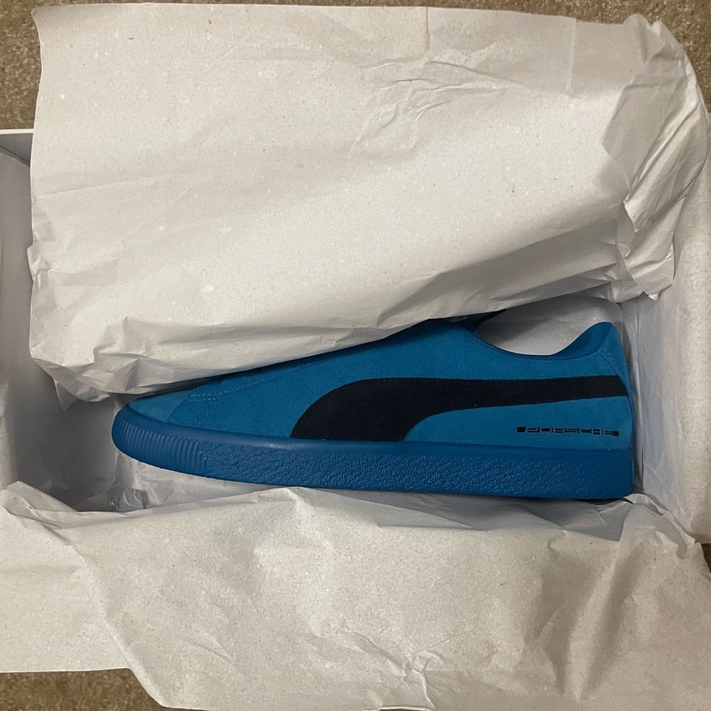 New in Box Porsche x Puma sneakers RS2.7 blue suede
